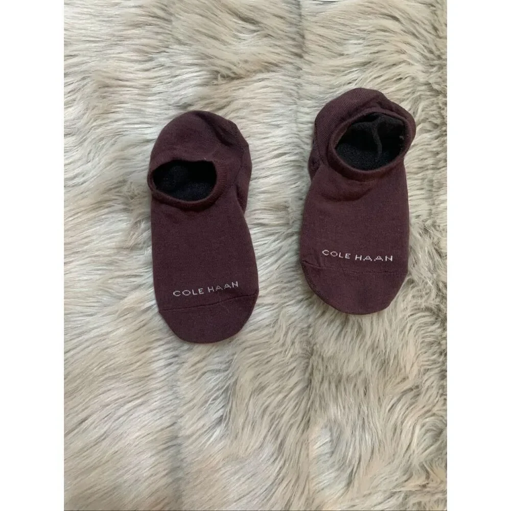 NWOT Cole Haan Brown No Show Socks Size 4-10